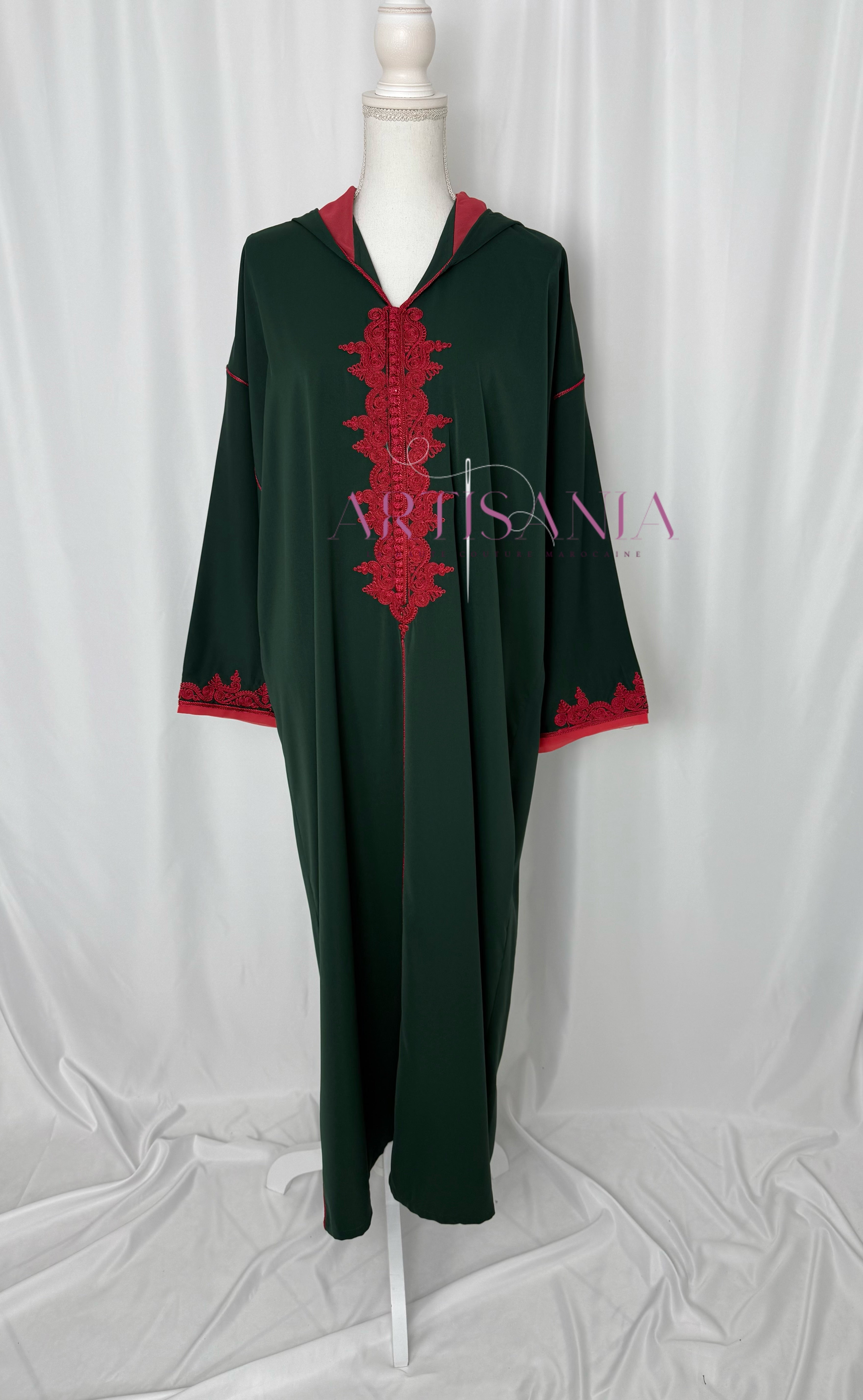 Jellaba marocaine une pièce - modèle Layal avec châle (offert)
