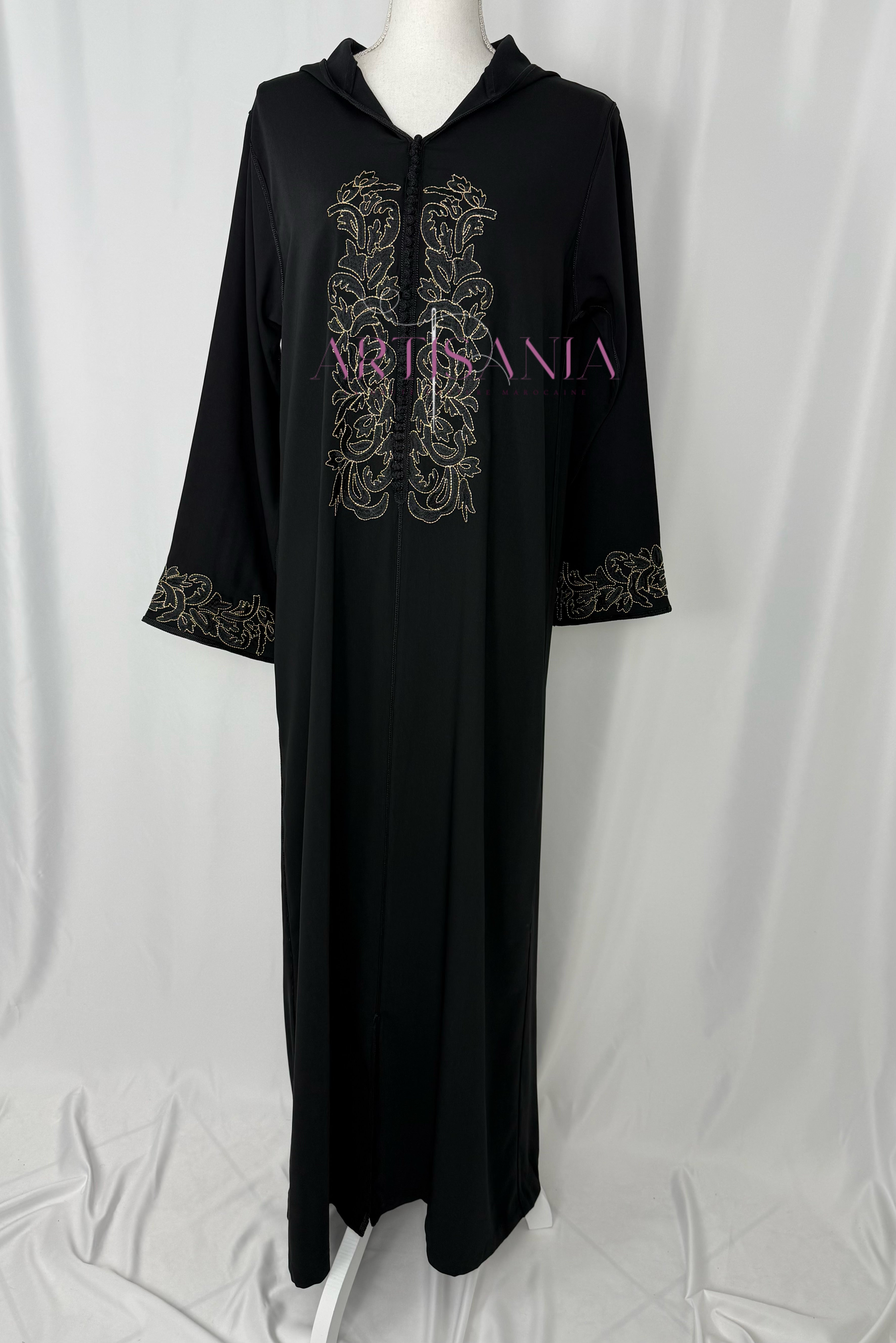 Jellaba marocaine une pièce noire - Ibra Cherkiya 🖤✨