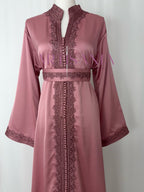 Caftan marocain  en drap de soie - modèle Nour🪡