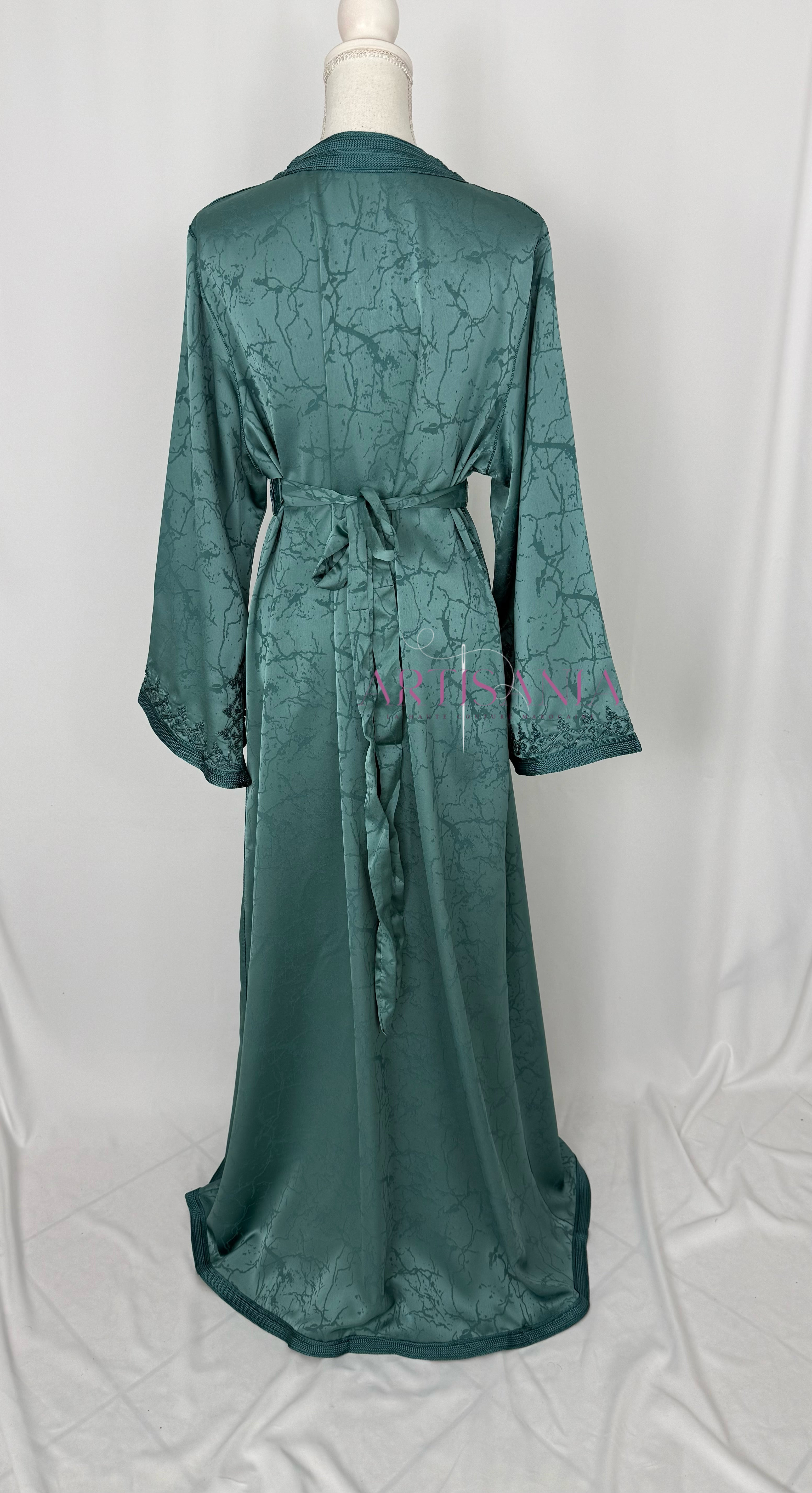 Caftan marocain modèle "Najwa" - tissu Kamkha collection Été 2026 ☀️