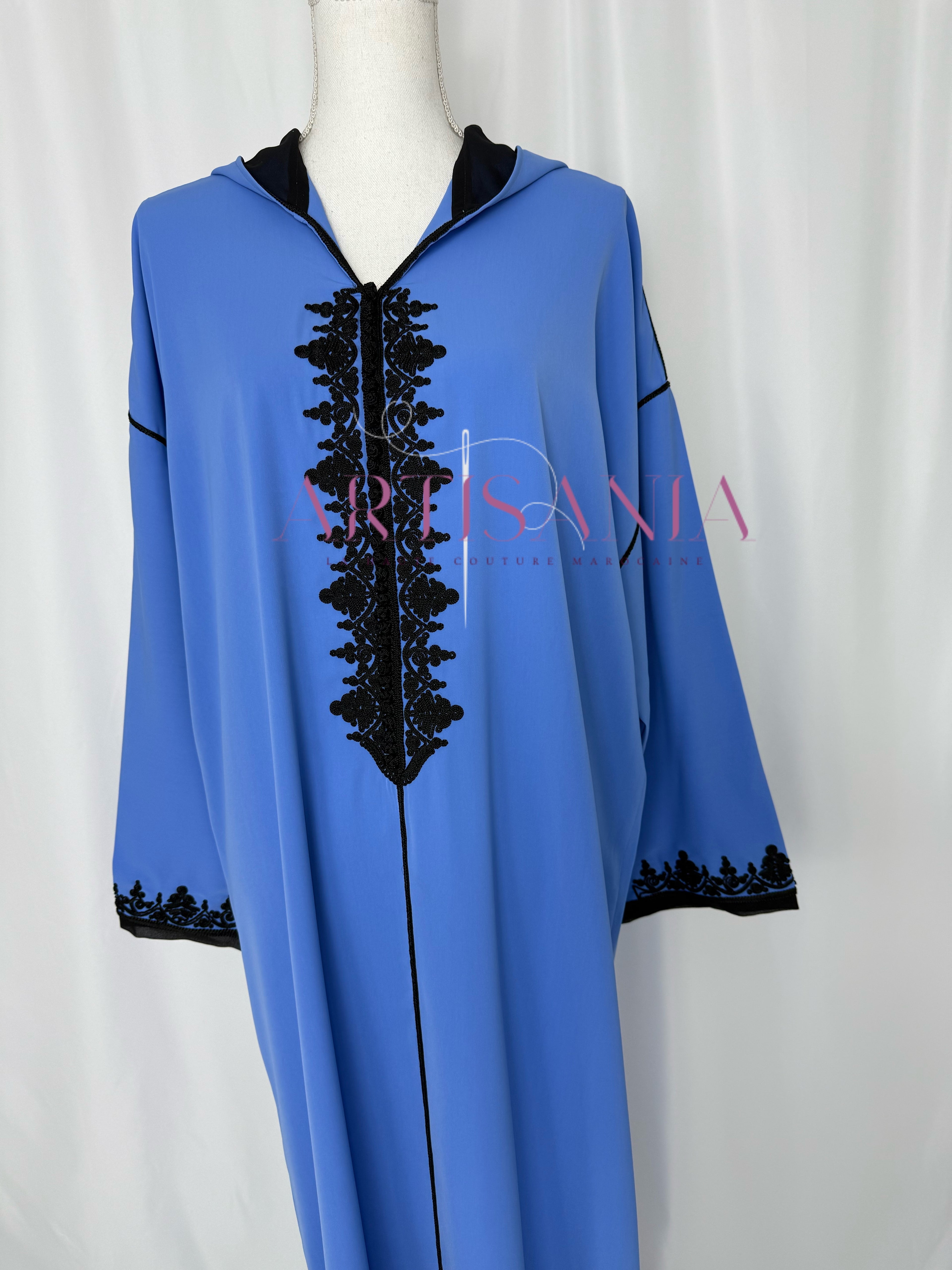 Jellaba marocaine une pièce - modèle Layal avec châle (offert)