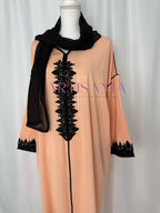 Jellaba marocaine une pièce - modèle Layal avec châle (offert)