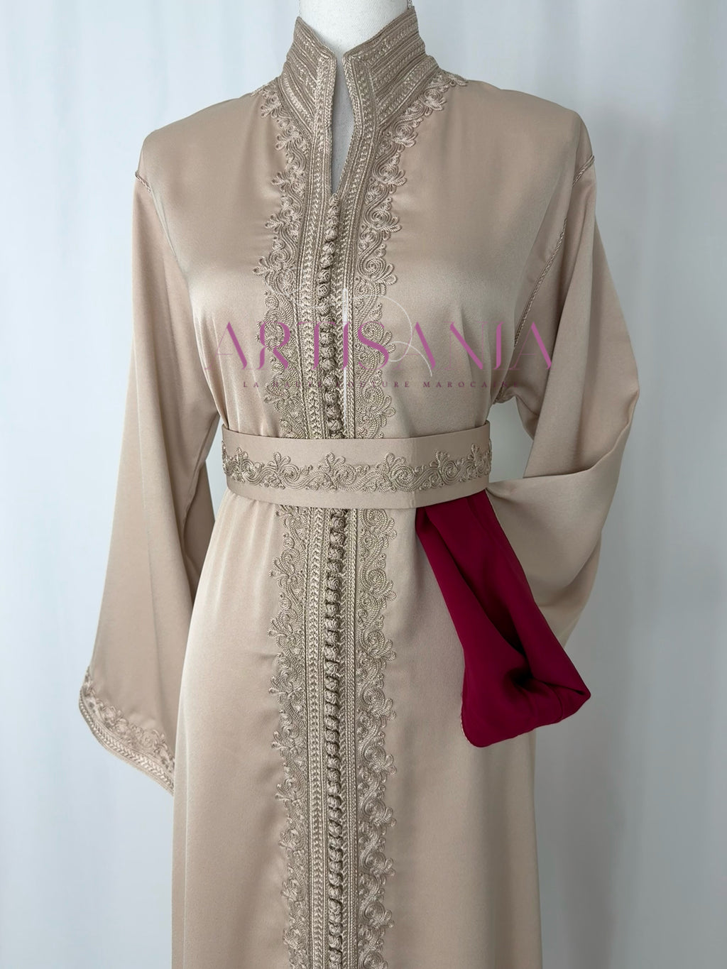 Caftan marocain  en drap de soie - modèle Nour🪡