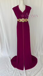 Caftan marocain avec cape modèle Ihsanne – Élégance et légèreté