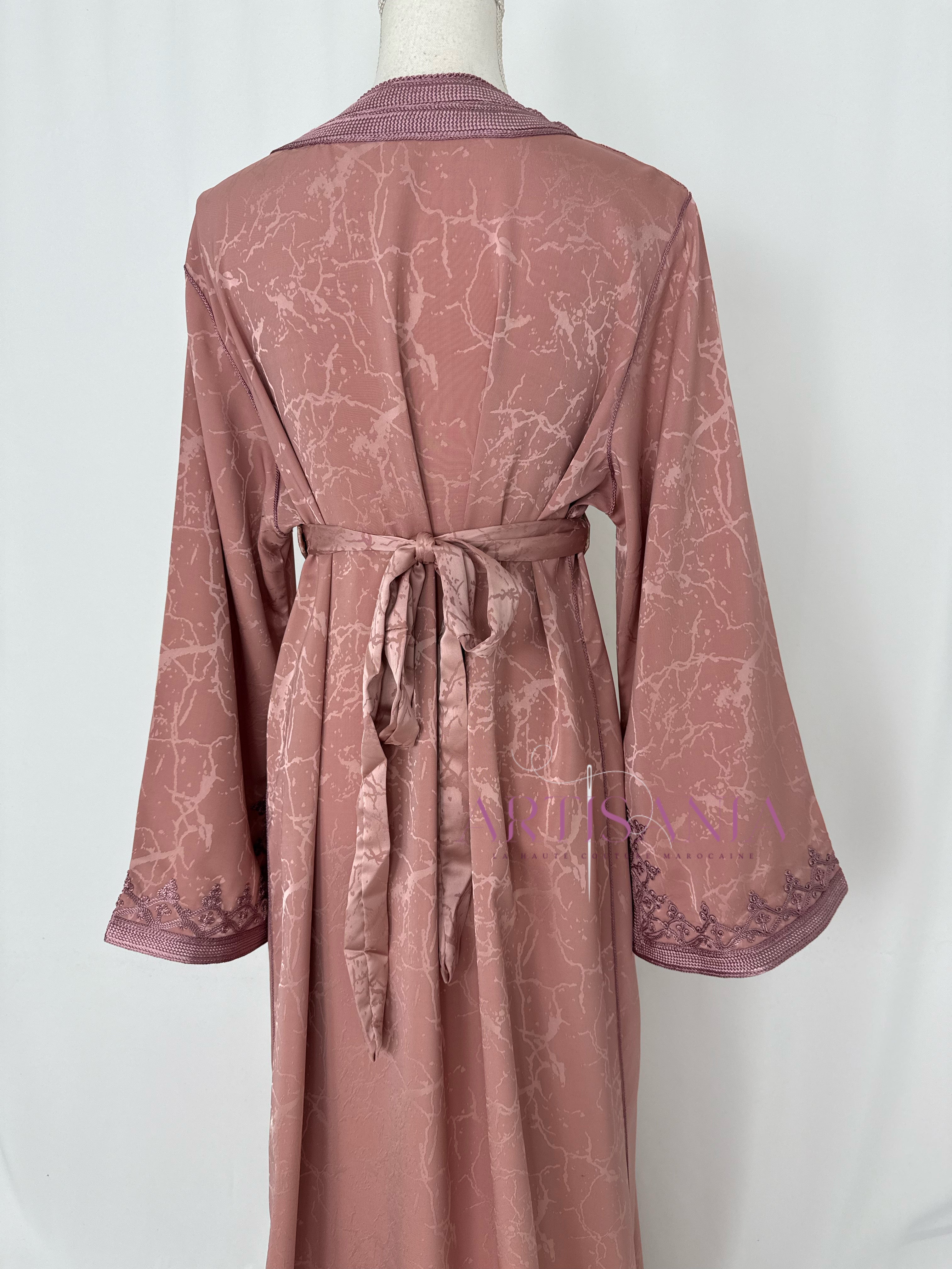 Caftan marocain modèle "Najwa" - tissu Kamkha collection Été 2026 ☀️