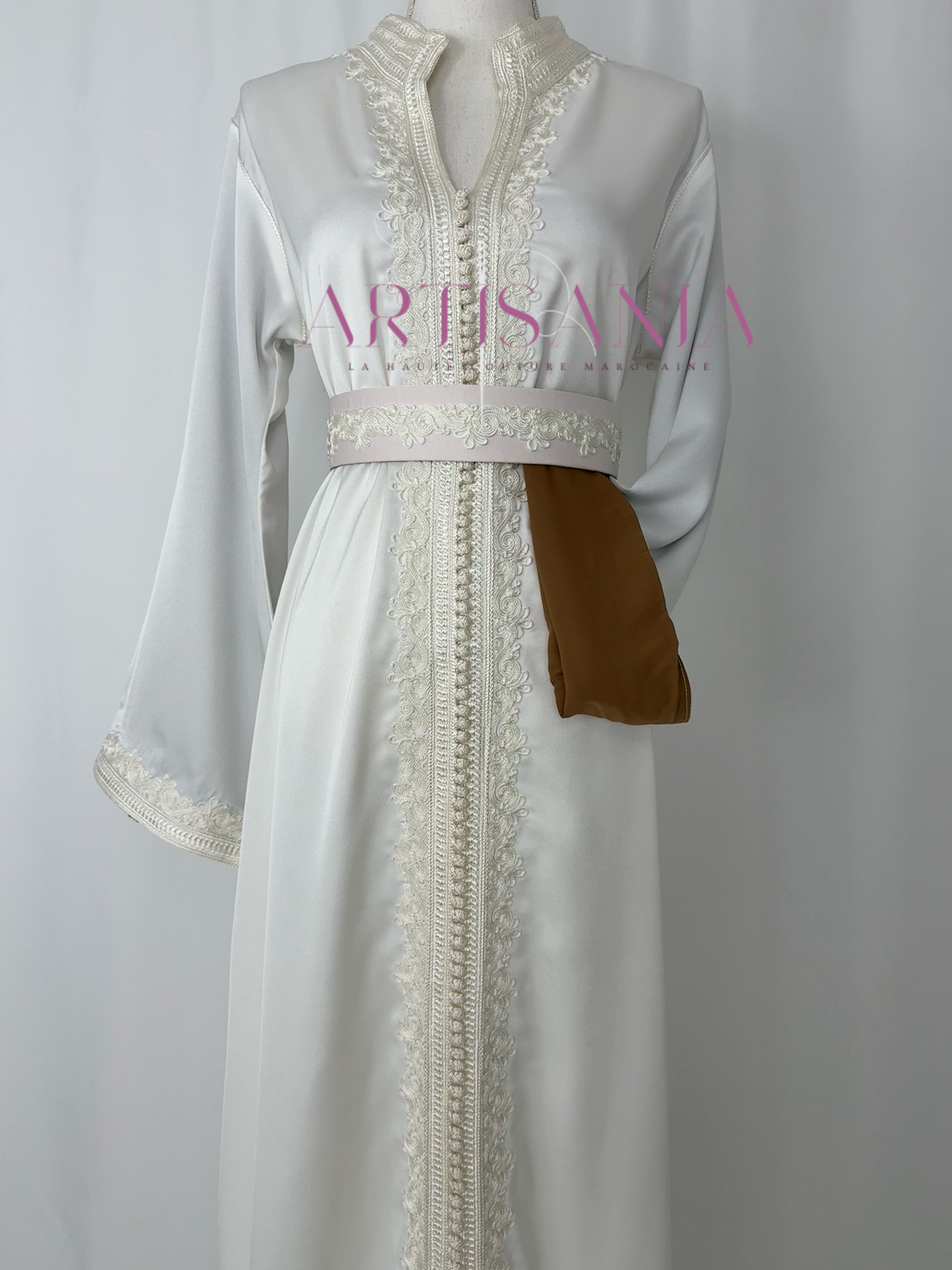 Caftan marocain  en drap de soie - modèle Nour🪡
