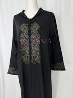 Jellaba marocaine une pièce noire - Ibra Cherkiya 🖤✨