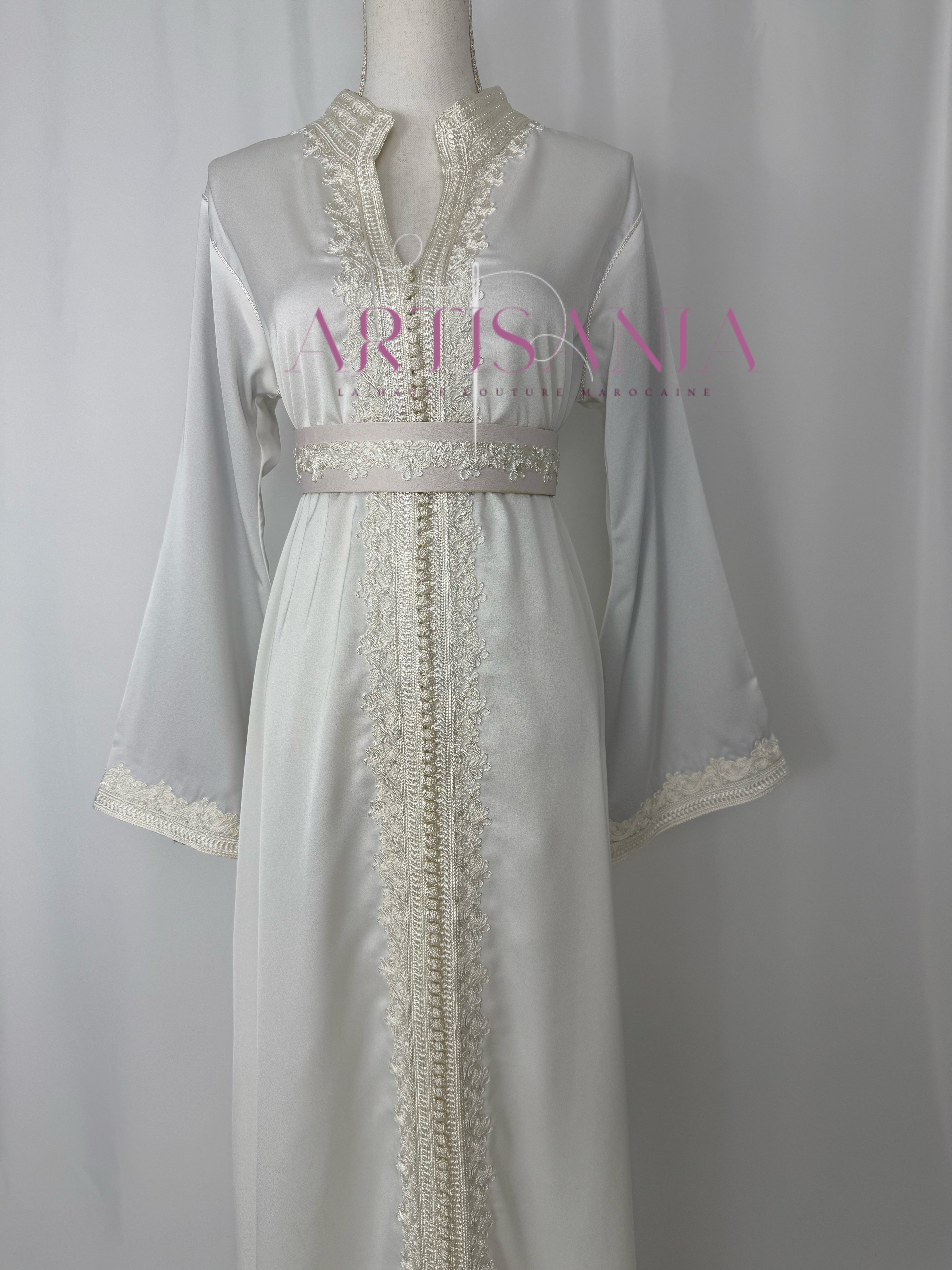 Caftan marocain  en drap de soie - modèle Nour🪡