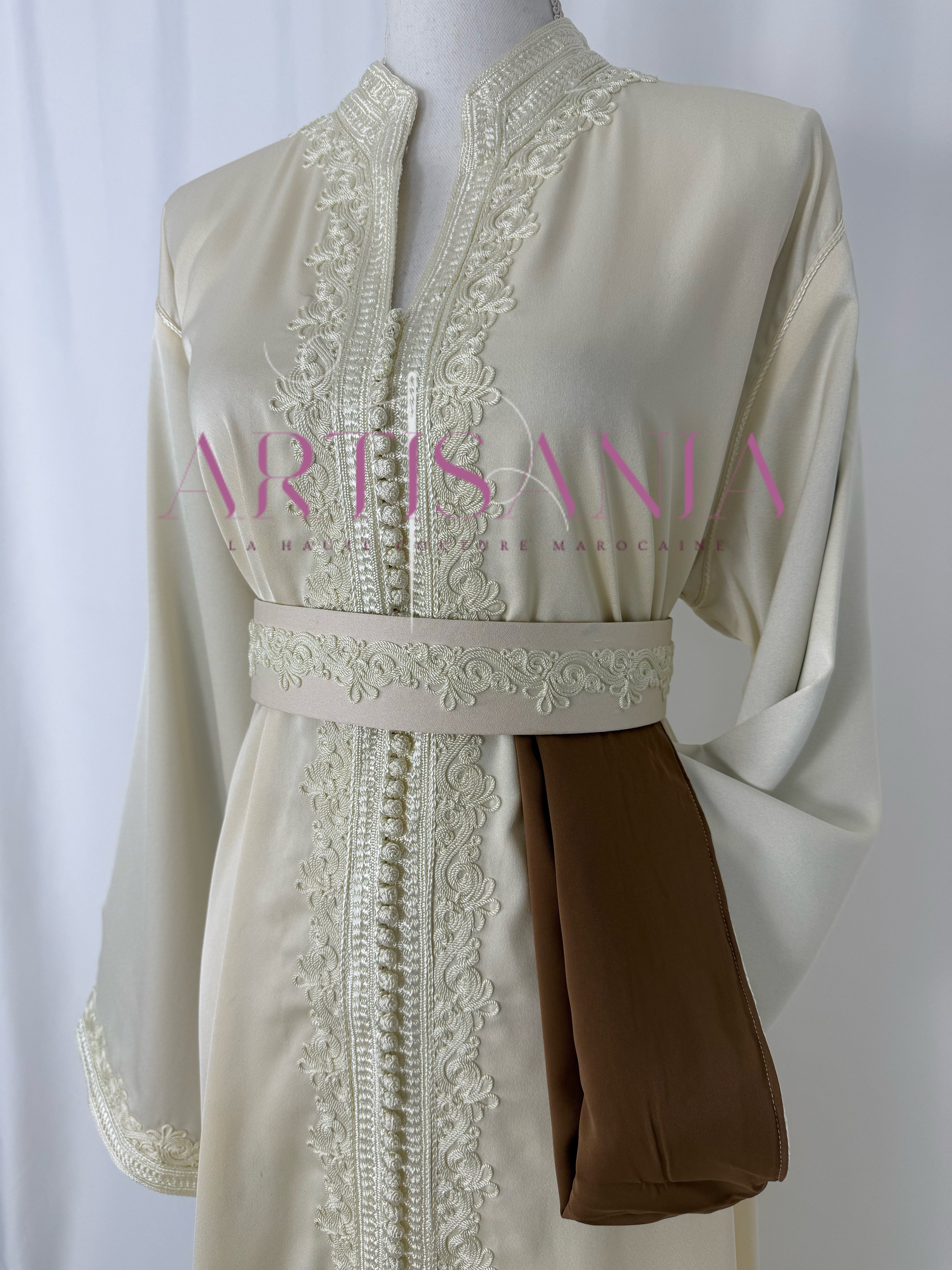 Caftan marocain  en drap de soie - modèle Nour🪡