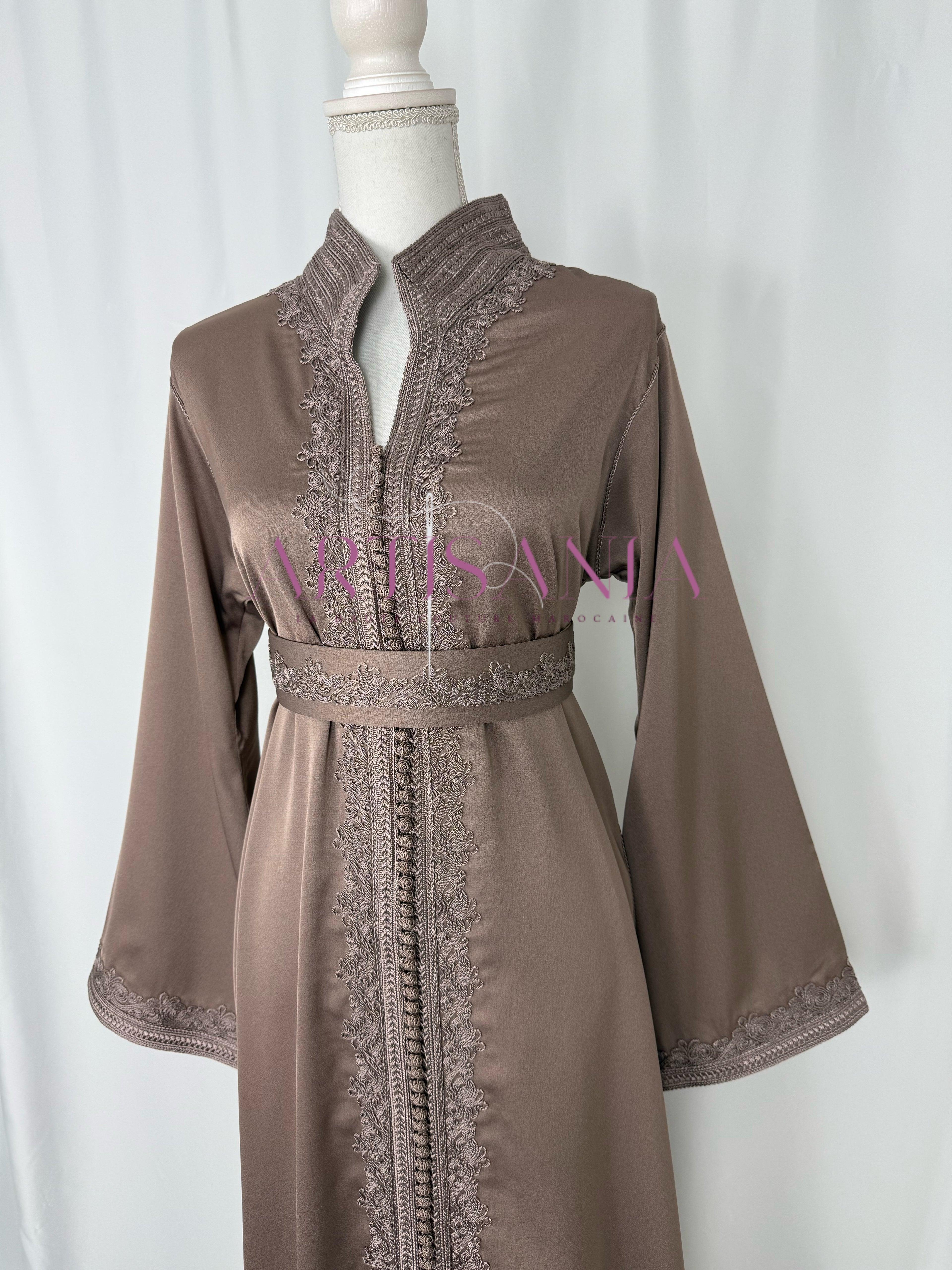 Caftan marocain  en drap de soie - modèle Nour🪡