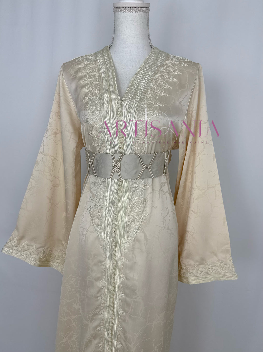 Caftan marocain modèle "Najwa" - tissu Kamkha collection Été 2026 ☀️