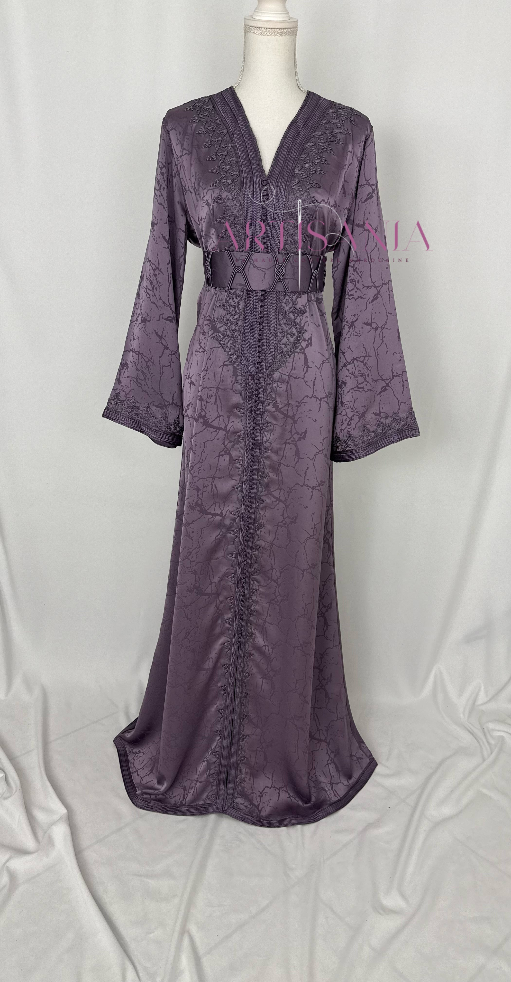 Caftan marocain modèle "Najwa" - tissu Kamkha collection Été 2026 ☀️