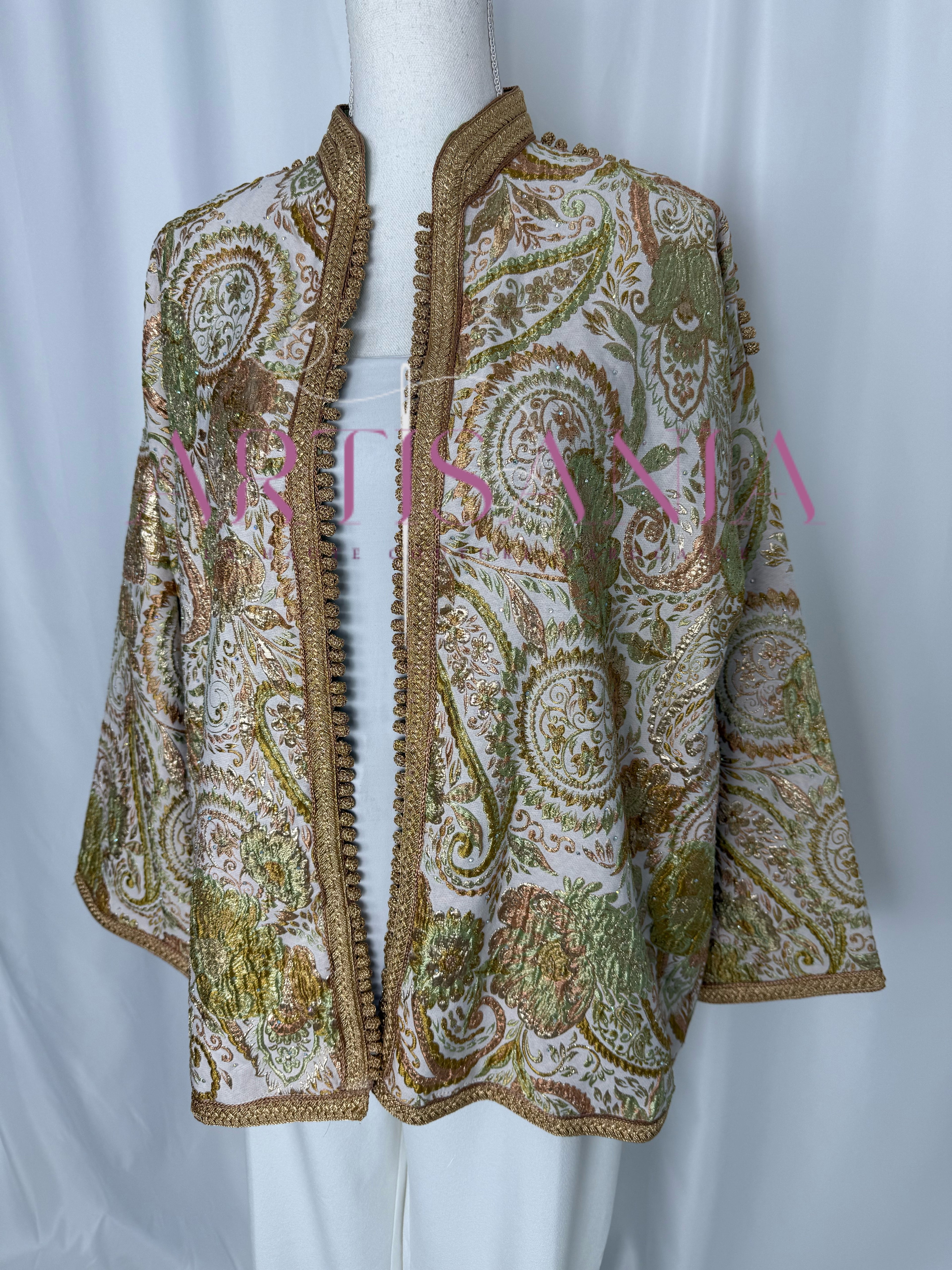 Kimono court - brocard de luxe 💚✨